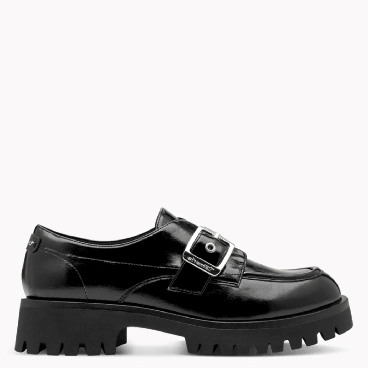 Tamaris 24766 scarpa con fibbia da donna nero con carrarmato