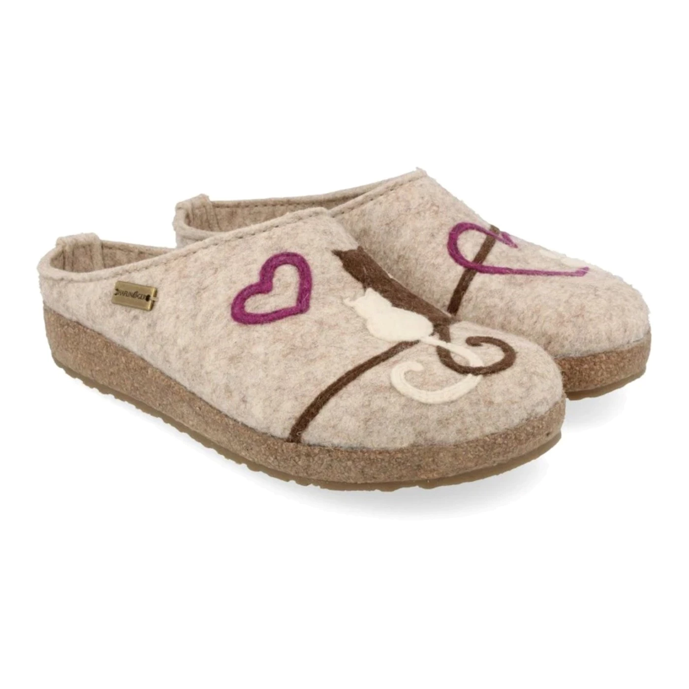 Haflinger 731090 46 Grizzly micini ciabatte in feltro di lana