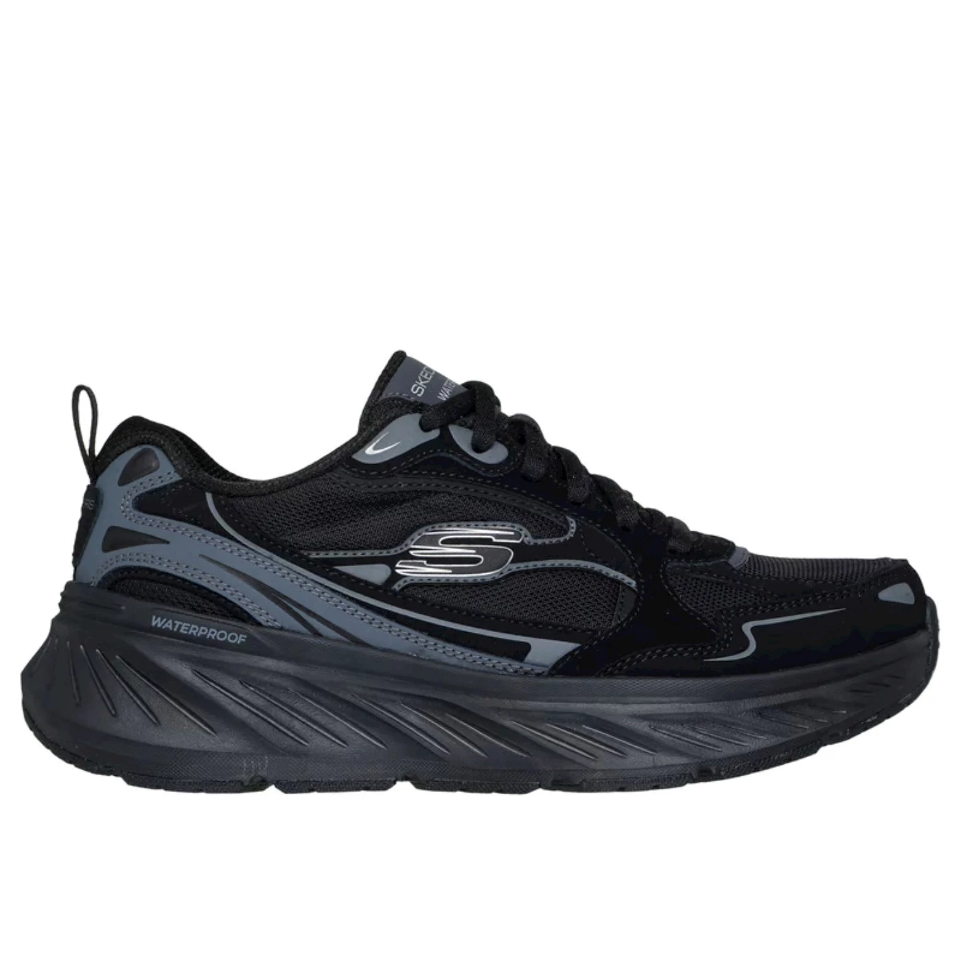 Skechers 150498 edgeride scarpa sportiva in mesh nero waterproof