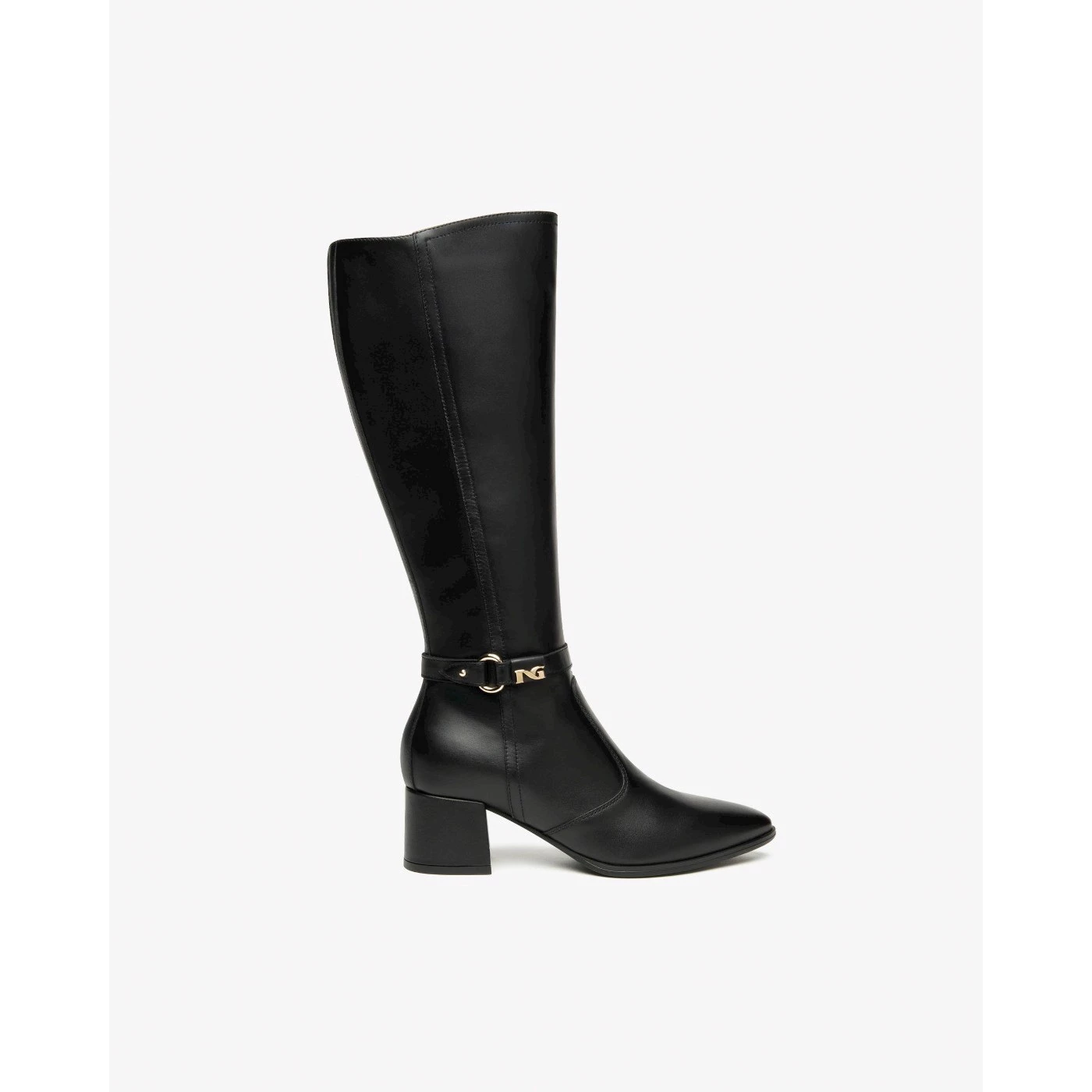 Nero giardini I514333D stivali in pelle nero tacco 5
