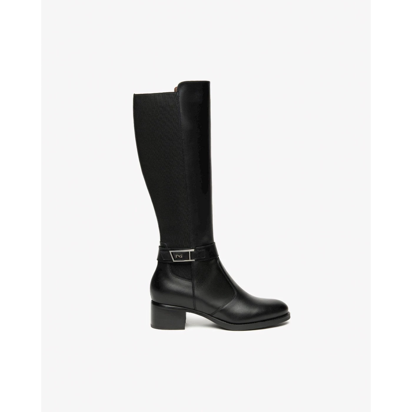 Nero Giardini I514643D stivale in pelle nero tacco 3,5 cm