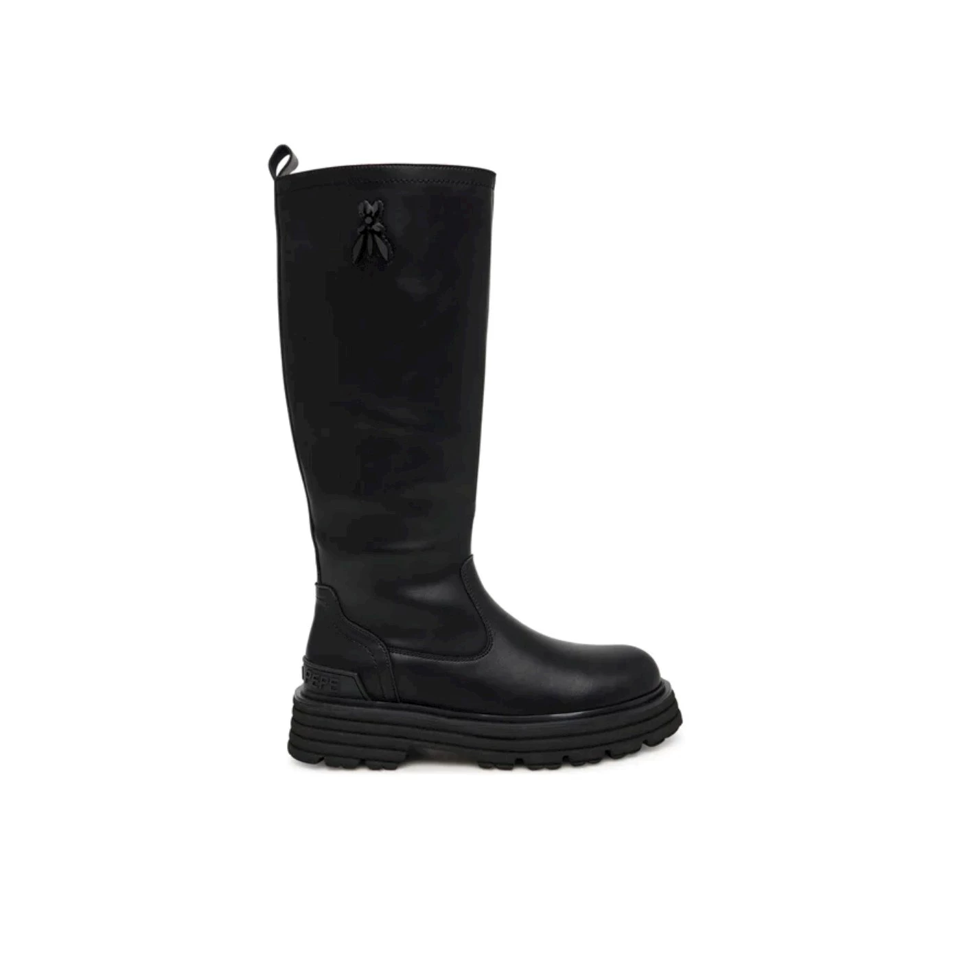Patrizia Pepe PPJ980 01 stivali in pelle nero con carrarmato