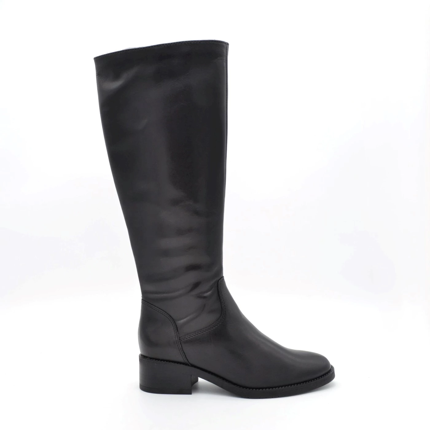 Francesco Brunelli BT5909 stivali in vitello nero tacco 4 cm