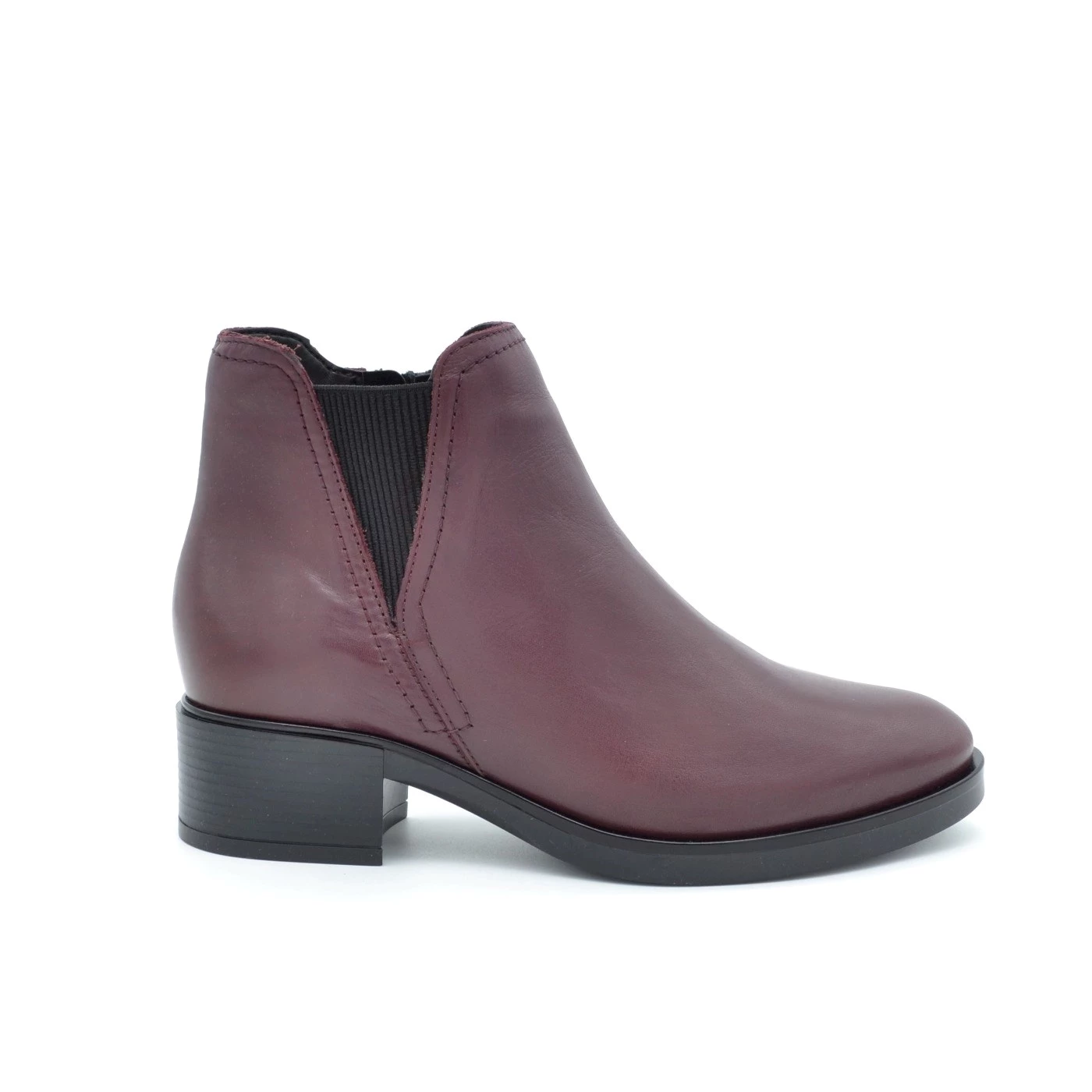 Melluso  K91863Z stivaletti in pelle bordò con tacco 4 cm