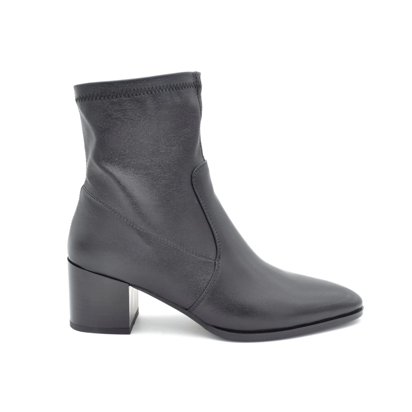 Uma Parker 617 stivaletti donna nero elasticizzato tacco 6 cm