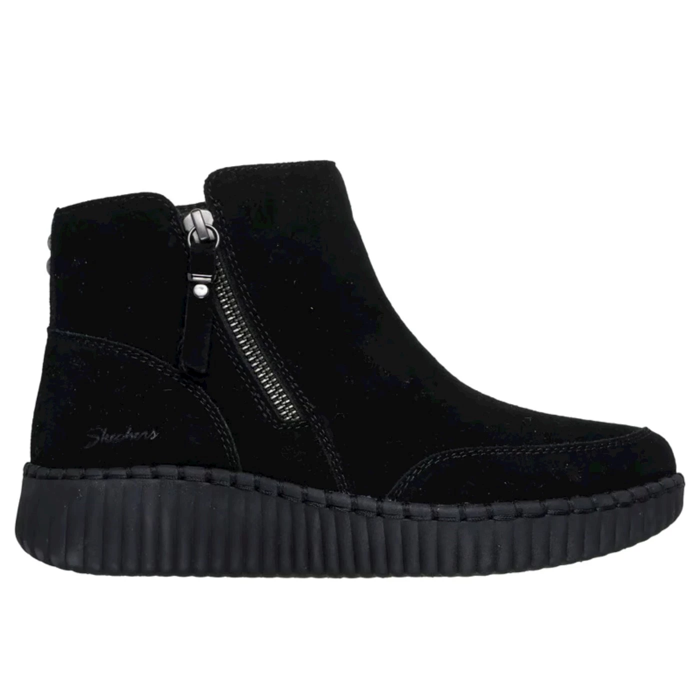 Skechers 169086 Air cooled stivaletti camoscio nera con zip