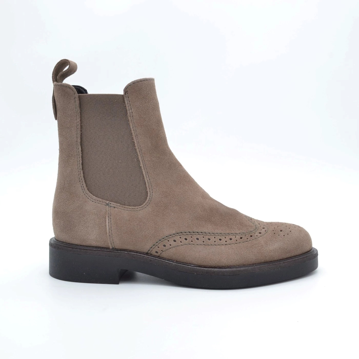 Francesco Brunelli BP5719 stivaletti camoscio tortora