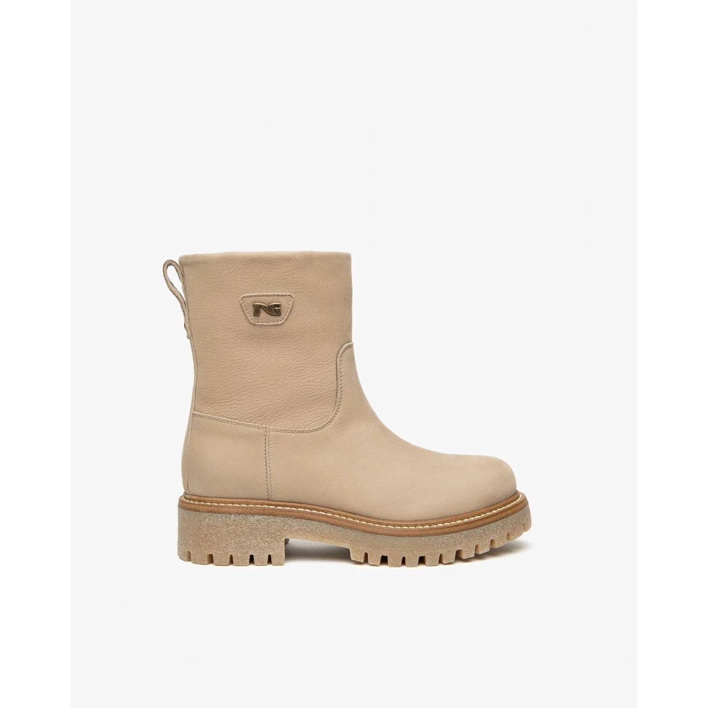 Nero Giardini I514921D stivaletti in nabuk beige con carrarmato