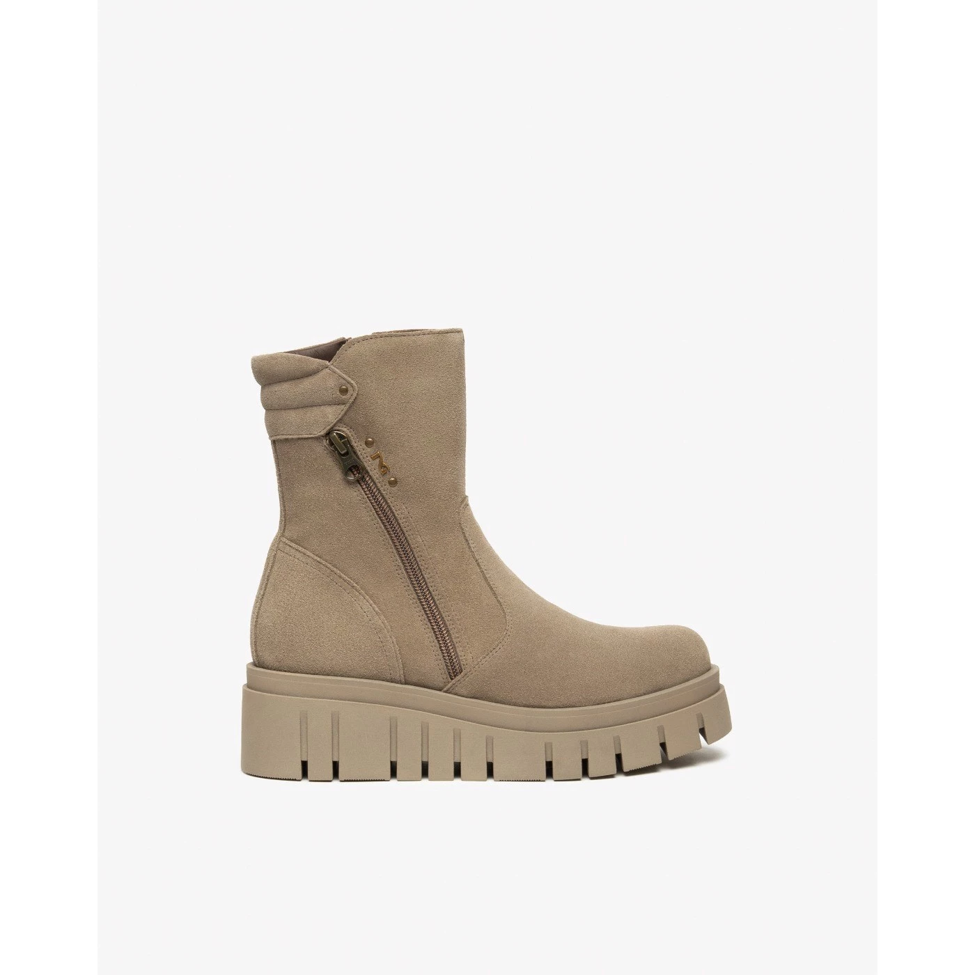 Nero giardini I514914D stivaletti chelsea boot camoscio tortora