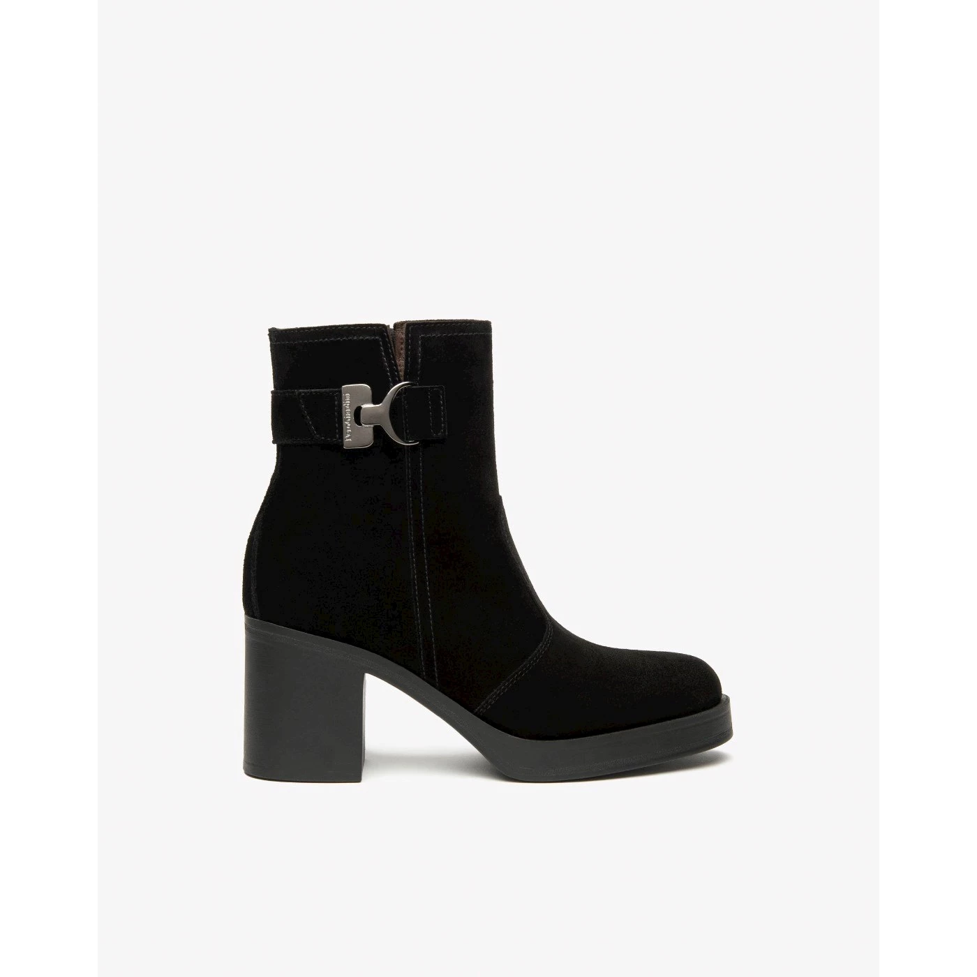 Nero giardini I513892D stivaletti in camoscio nero tacco 7 cm