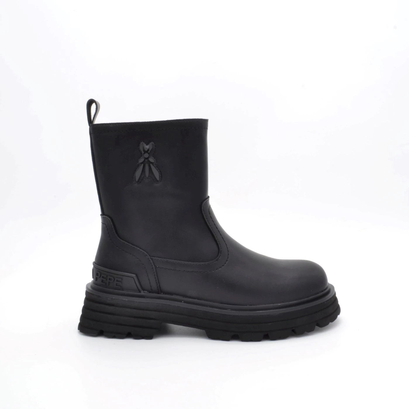 Patrizia Pepe PPJ979 01 stivaletti in pelle nero con carrarmato