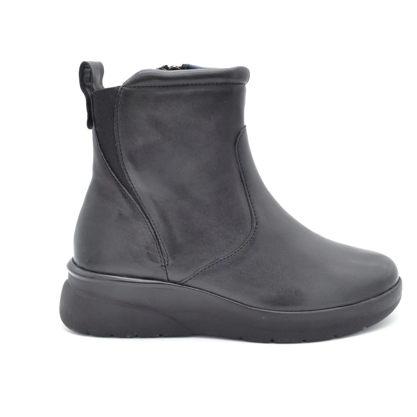 Melluso K55453 stivaletti in pelle nero linea comfort