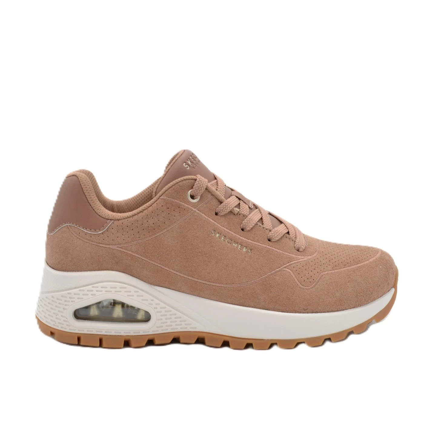 Skechers 155135 uno air sneakers in camoscio cammello nocciola