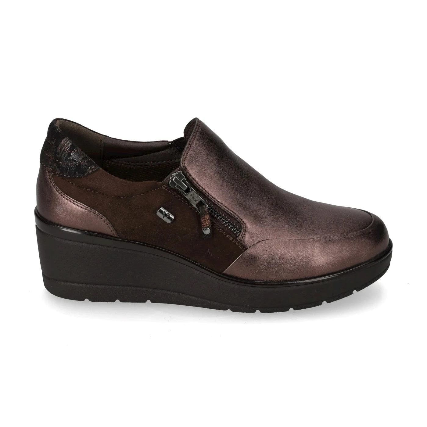 Valleverde 36446 sneakers slip on in pelle bronzo