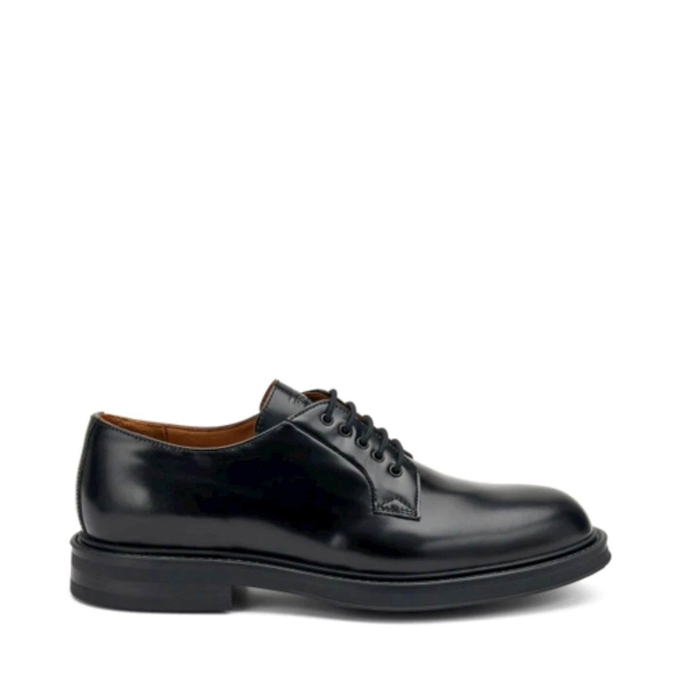 Frau 73Q1 stringate uomo in pelle nero fondo gomma