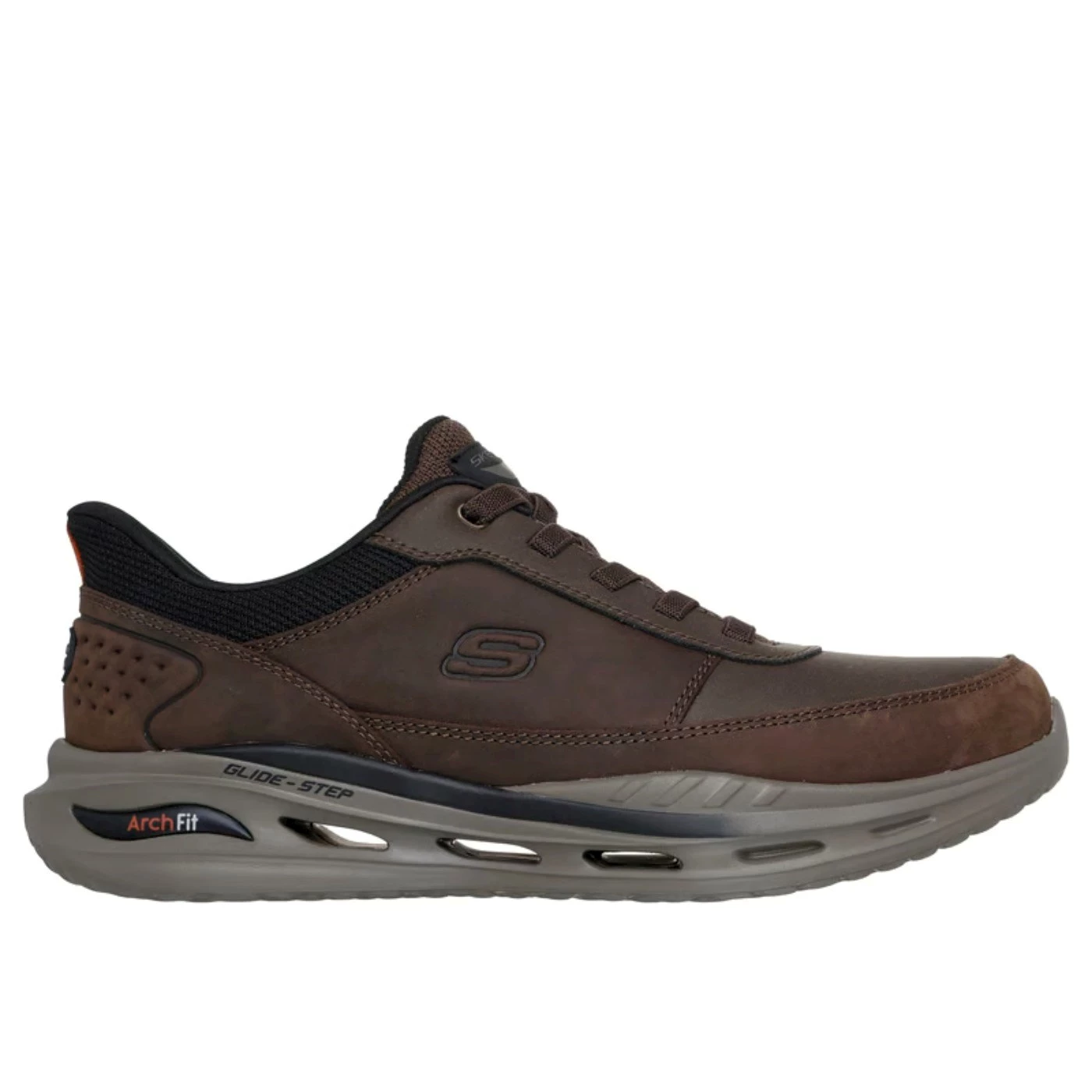 Skechers 210981 sneakers slip ins uomo in pelle testa di moro
