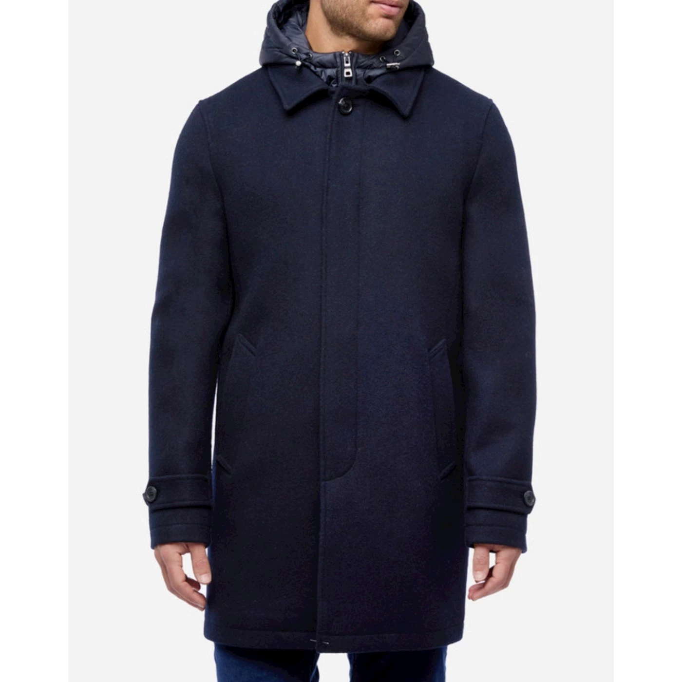 Geox M5615E Monreale long giubbotto cappotto blu sky