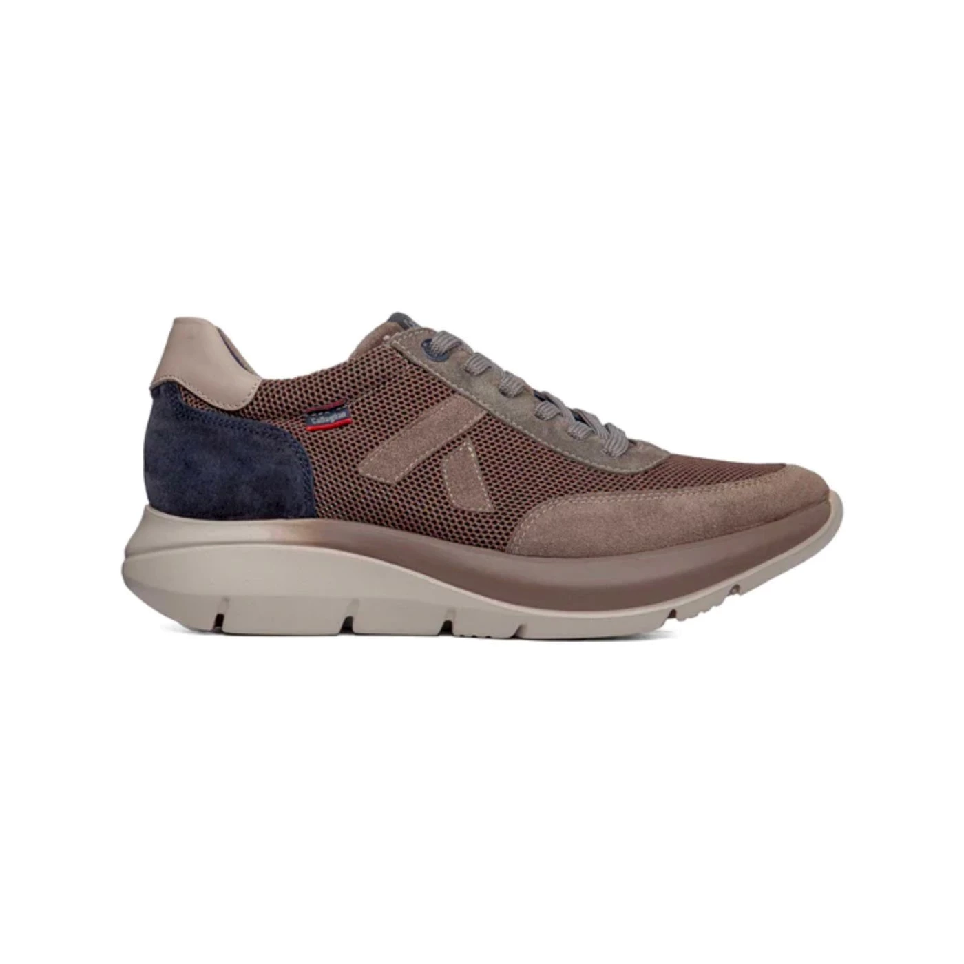 Callaghan 61203 stringate sneakers uomo in tessuto camoscio moro