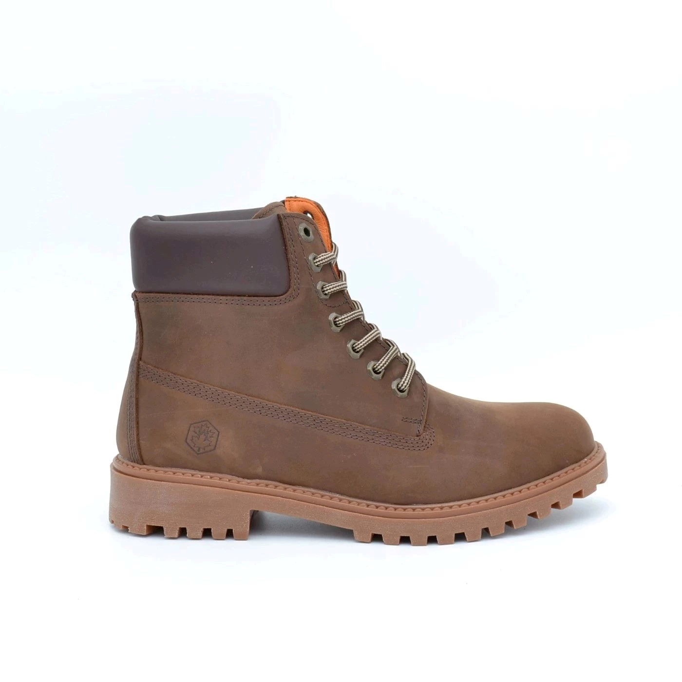 Lumberjack 102217663 stivaletto anfibio in pelle cotto marrone