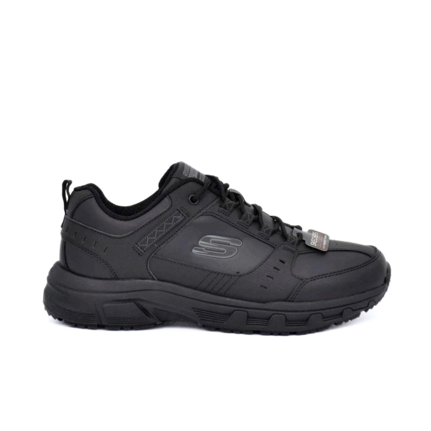 Skechers 51896 scarpa sportiva in ecopelle nero