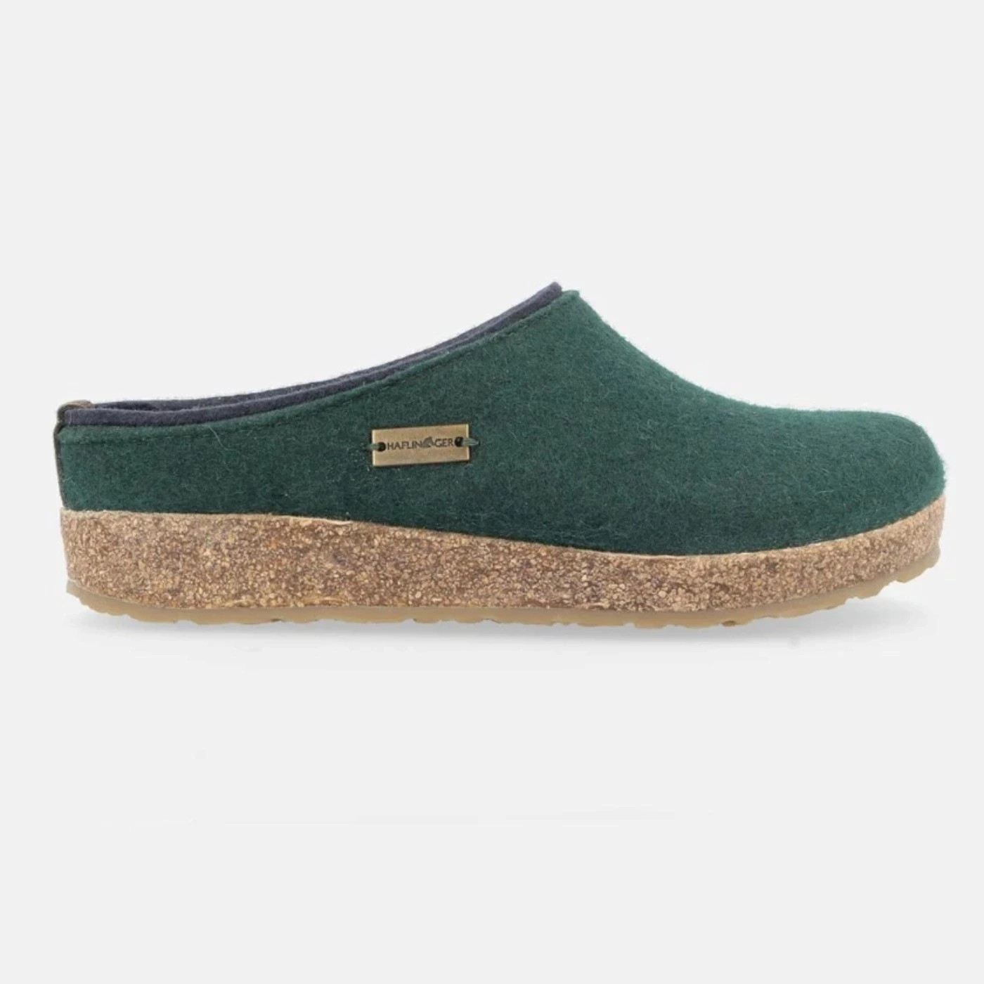 Haflinger 711056213 KRIS ciabatte in feltro di lana verde petrol