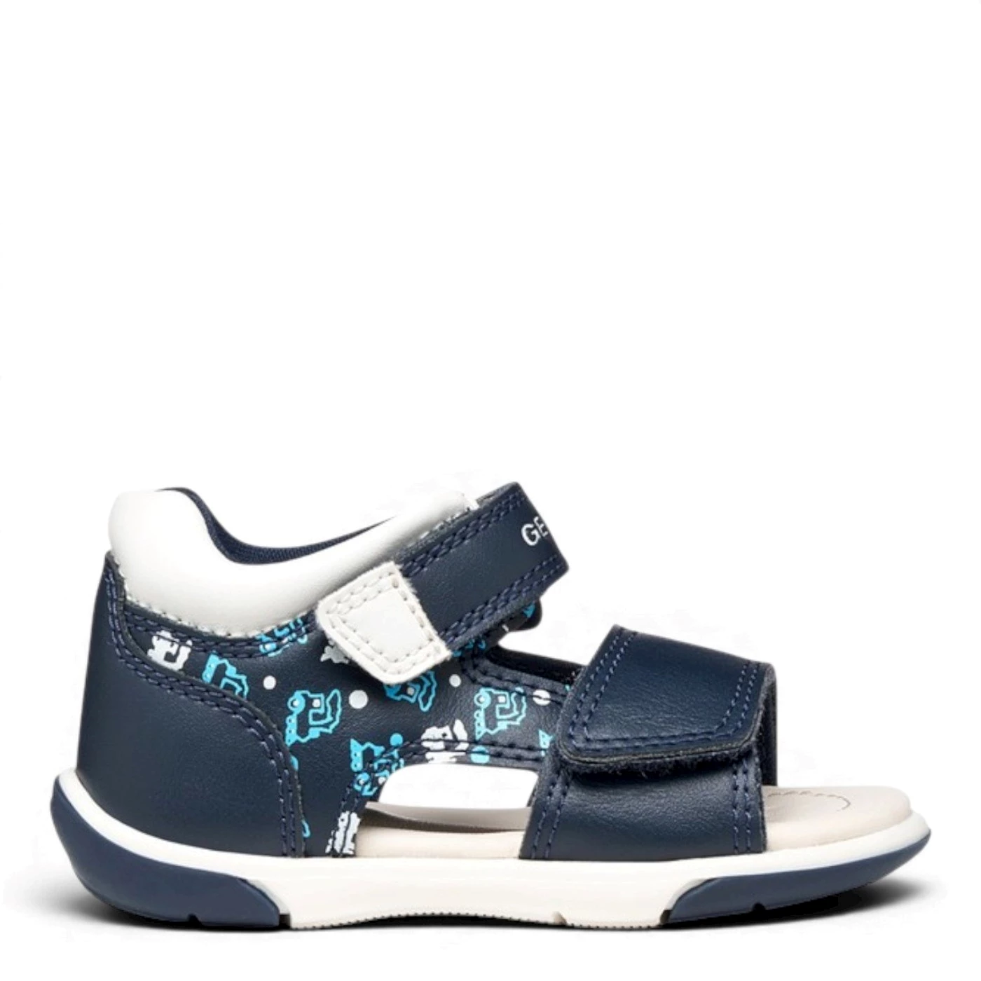 Geox B556EA Zapito sandali dietro alto bambino con velcro blu