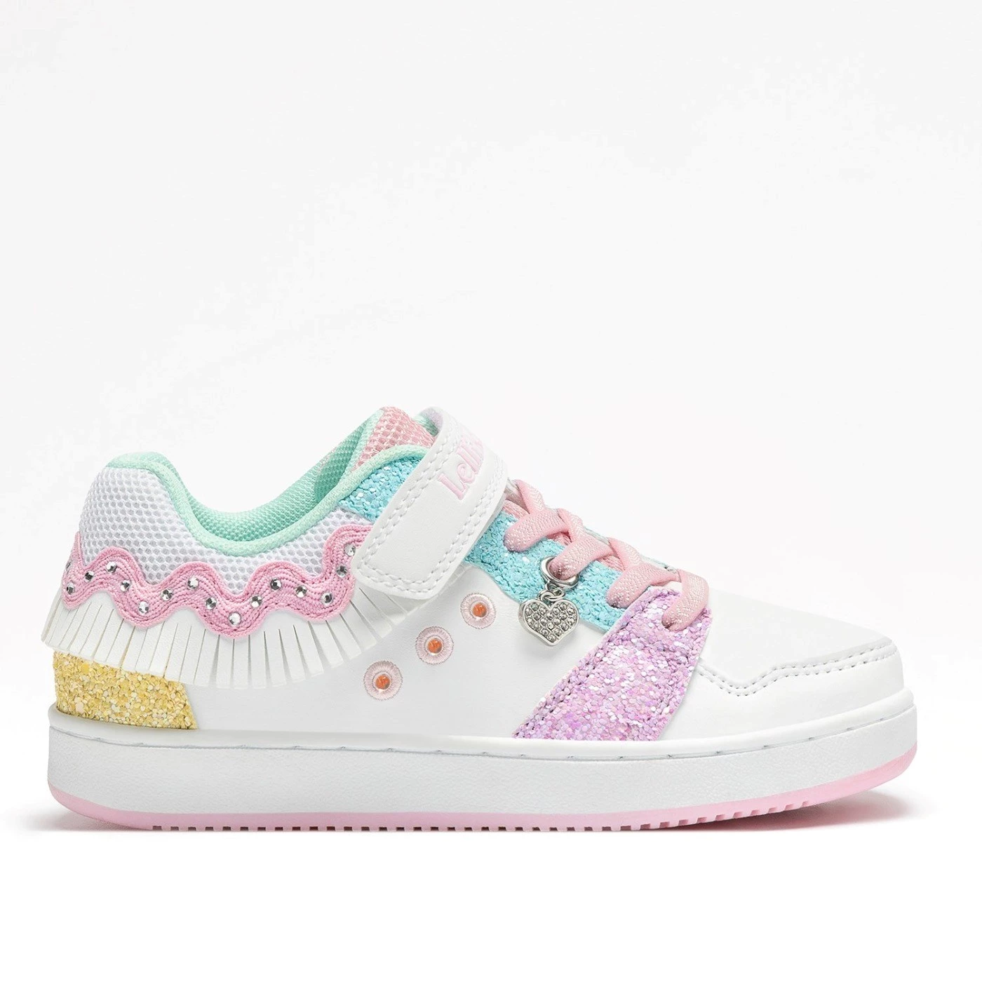 Lelli Kelly LKAL8061 sneakers bambina frangetta bianca e luci
