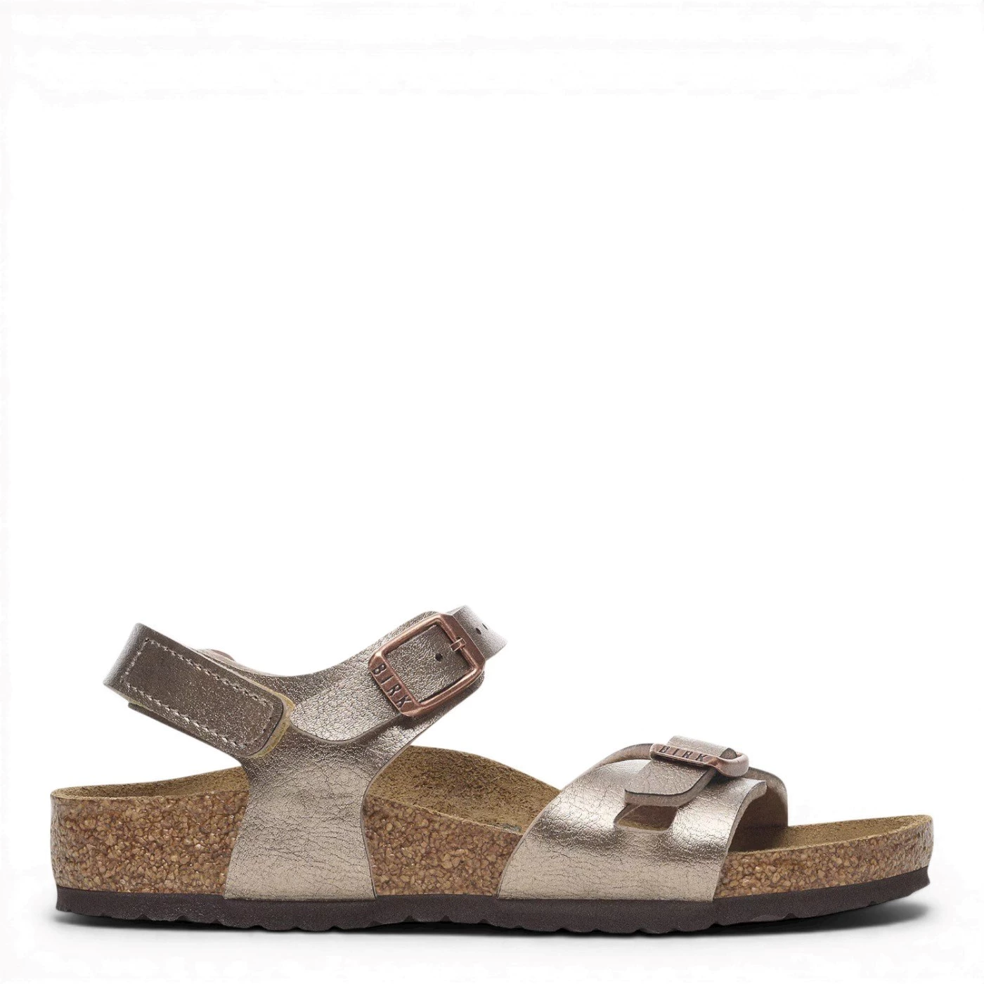 Birkenstock 1029445 Rio kids sandali due fibbie bronzo perlato