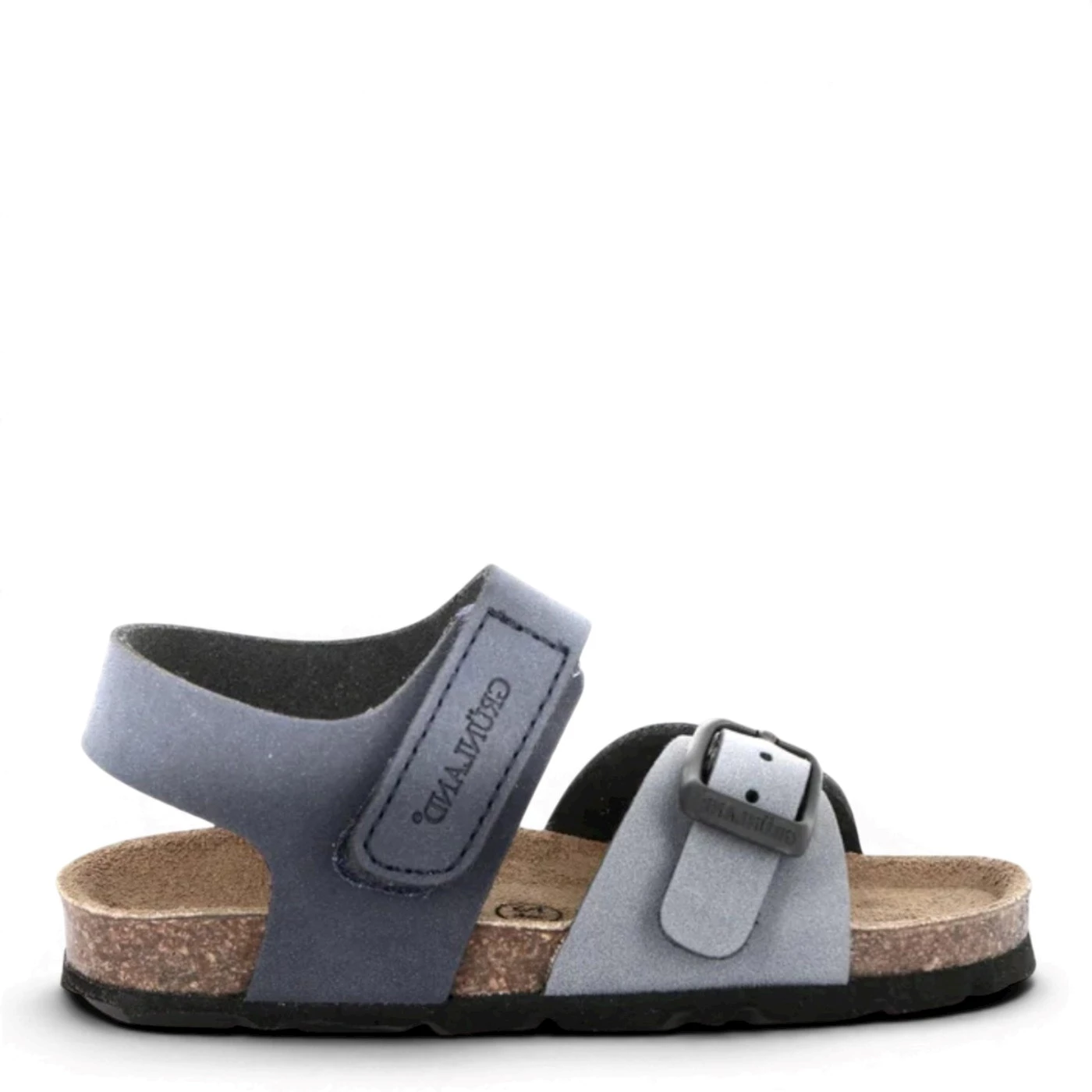 Grunland SB 2112 sandalo bambino con fibbia e velcro bicolor blu