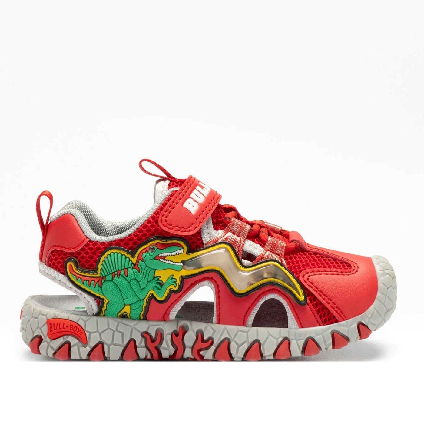 Bull Boys DNCL4533 sandalo sneakers in mesh rosso con luci
