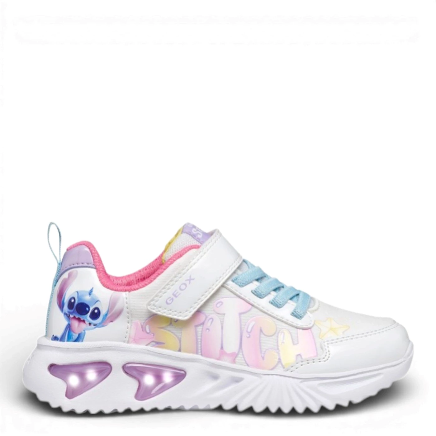 GEOX  J65E9B Assister sneakers bambina Stitch bianca