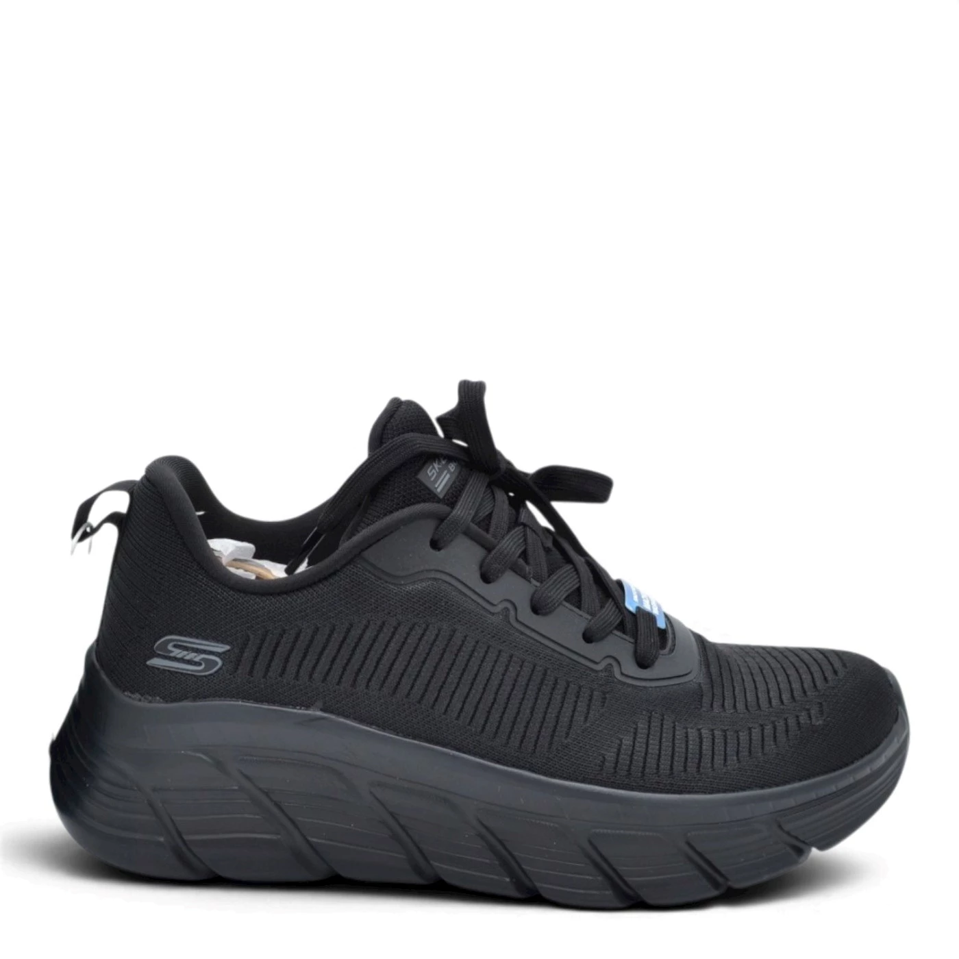 Skechers 117385 Bobs scarpa sportiva donna in tessuto nero