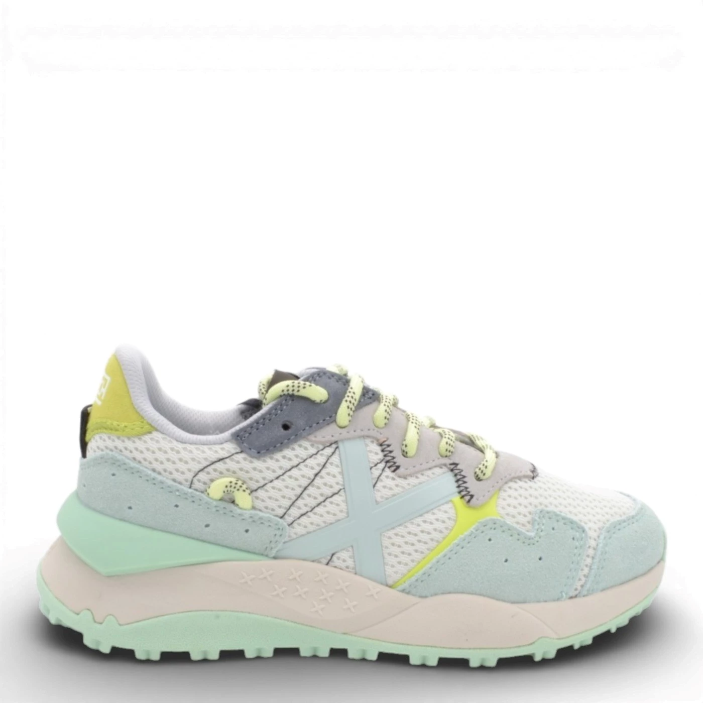 MUNICH Shibuya sneakers donna in nylon menta e grigio