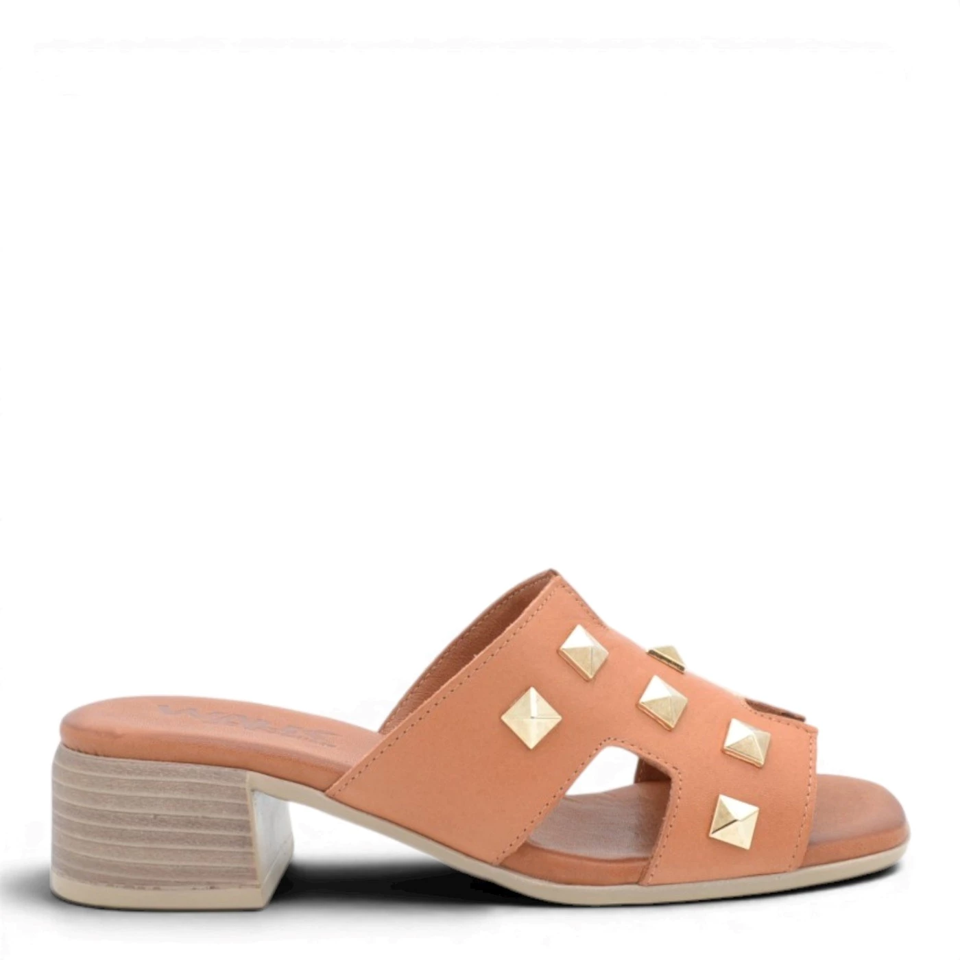 Melluso K56018Q sandalo a ciabatta in pelle cuoio tacco 4 cm