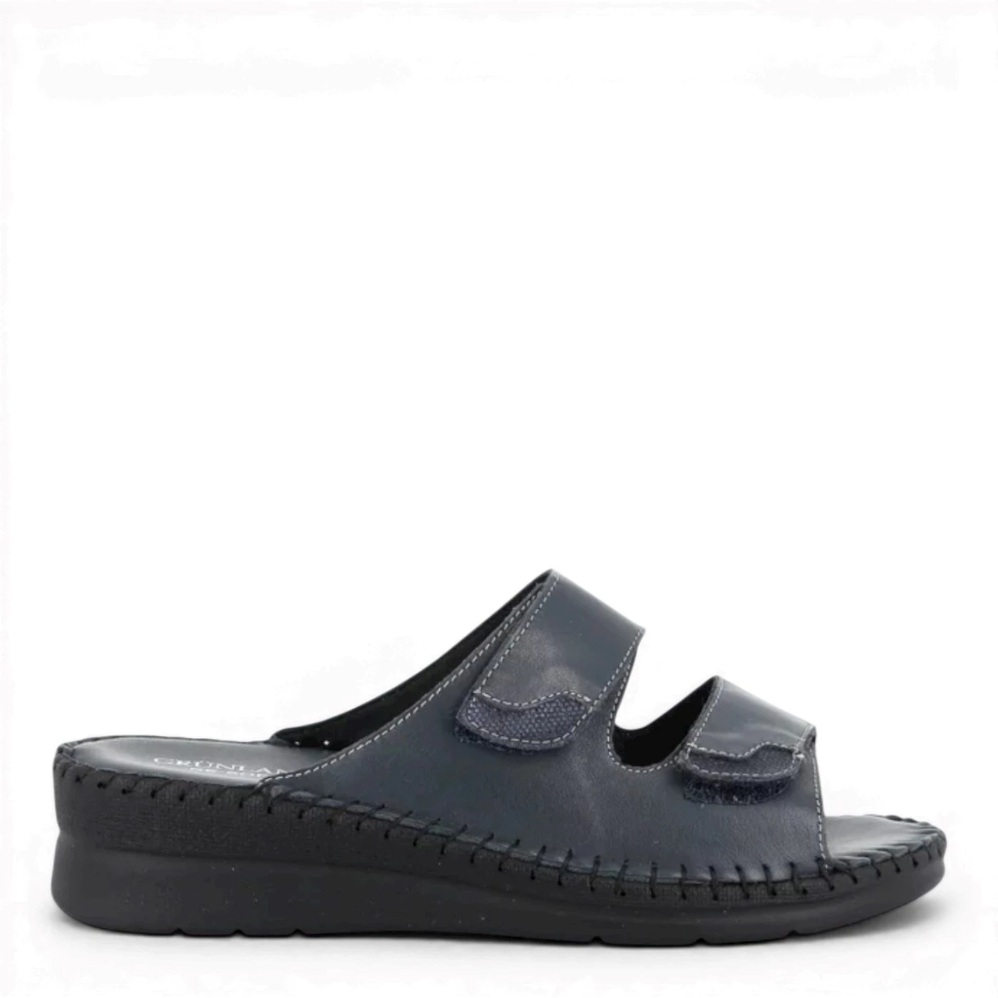 Grunland CI3089 Baly Ciabatta donna linea comfort in pelle blu