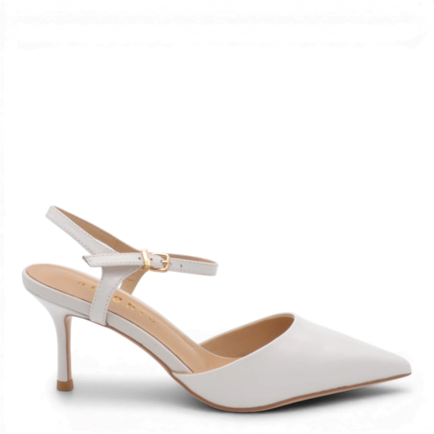 Chiconic 307 01 Slingback in pelle bianco tacco 7,5 cm
