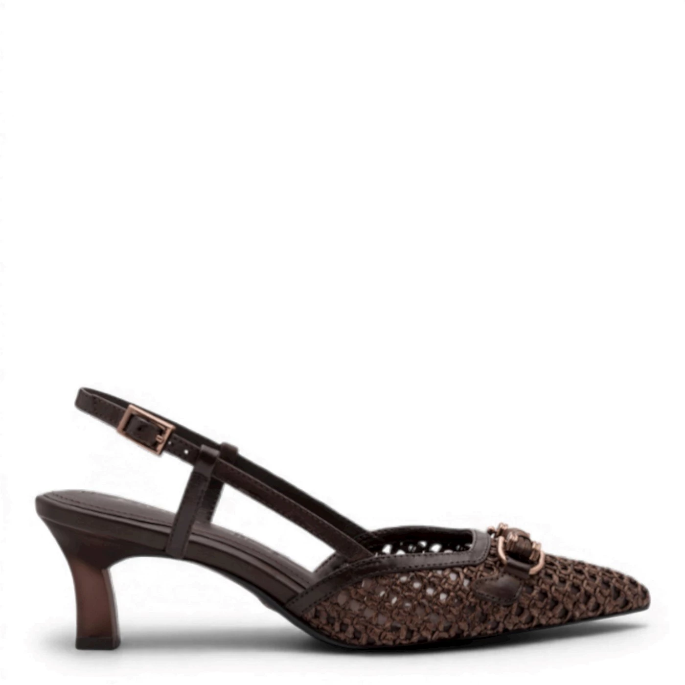 Tamaris 29634 slingback in rete testa di moro con accessorio