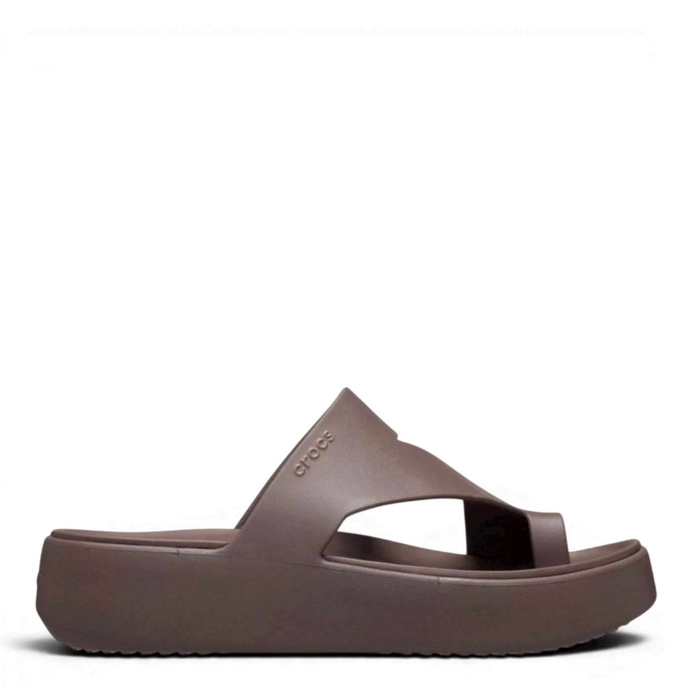 Crocs GETAWAY PLATFORM TOE LOOP ciabatta infradito gomma marrone