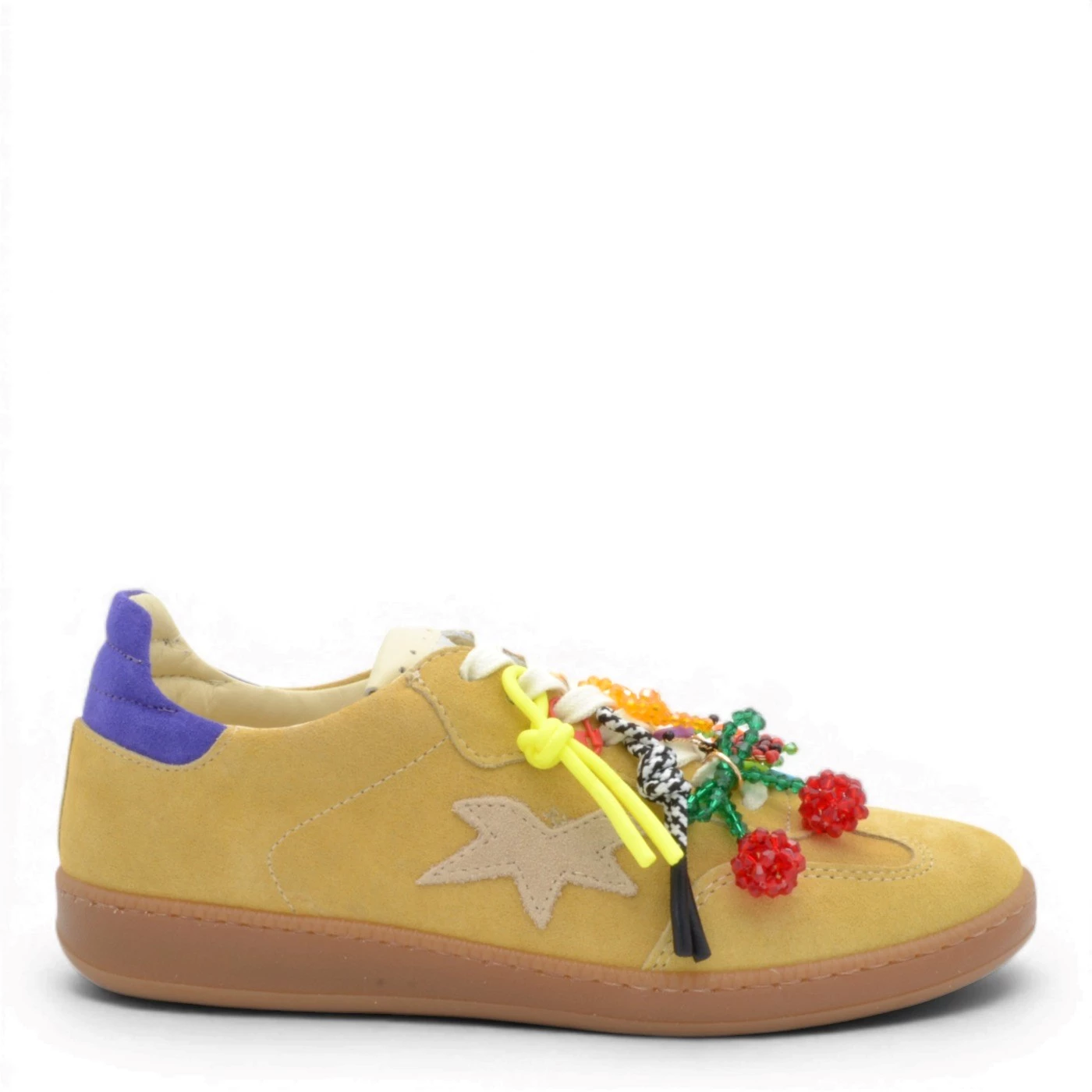 Meline 525 sneakers in camoscio senape