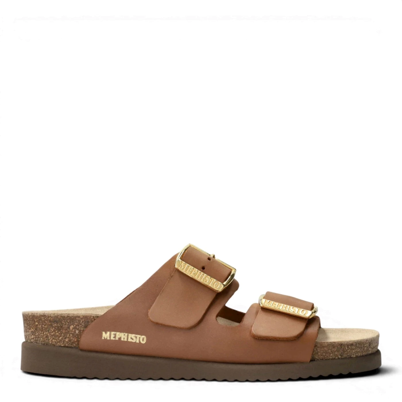 Mephisto HESTER sandalo ciabatta due fibbie pelle camel