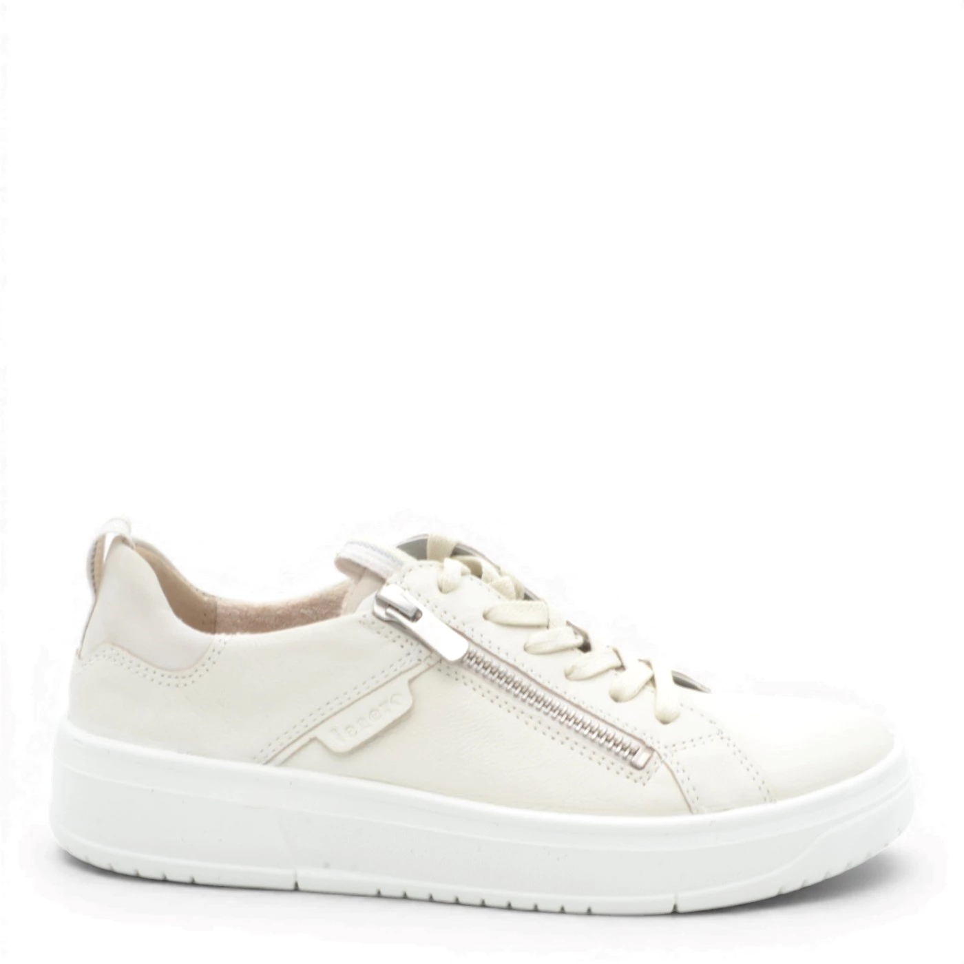 Legero 249 1000 sneakers stringata pelle avorio bianco con zip