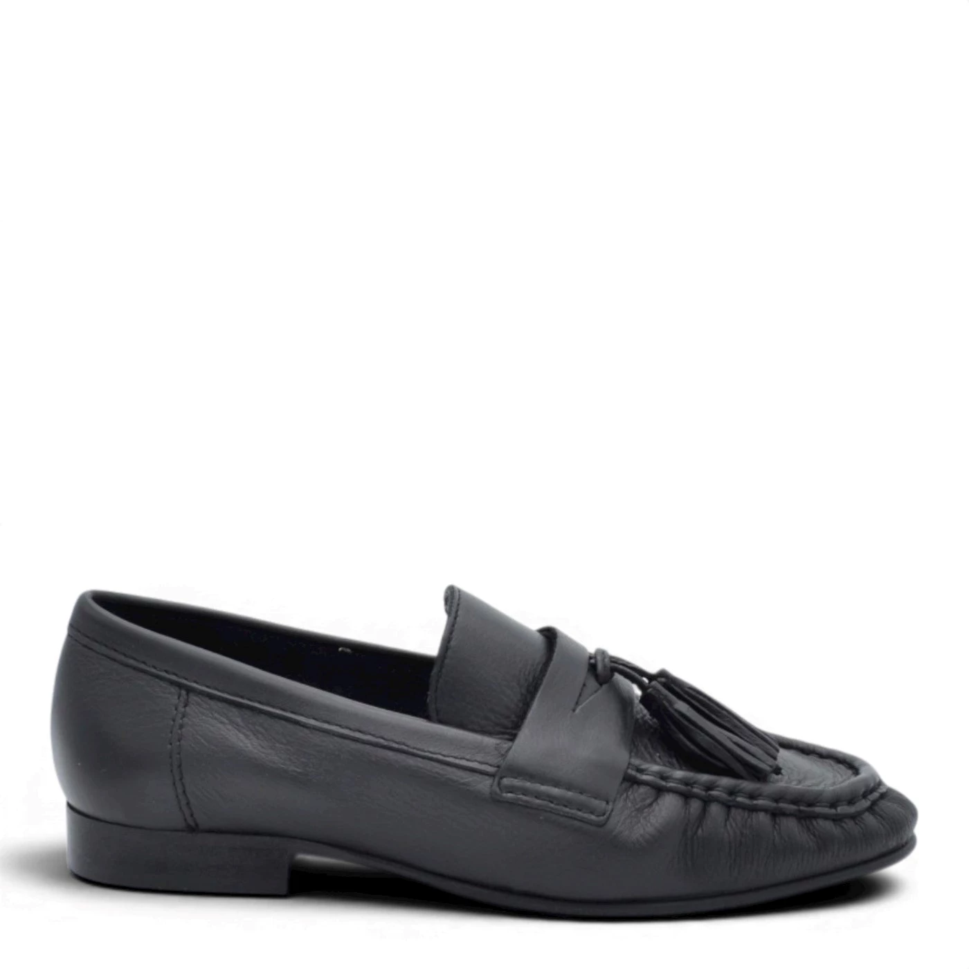 Francesco Brunelli CC 6105 mocassino donna pelle nero nappine