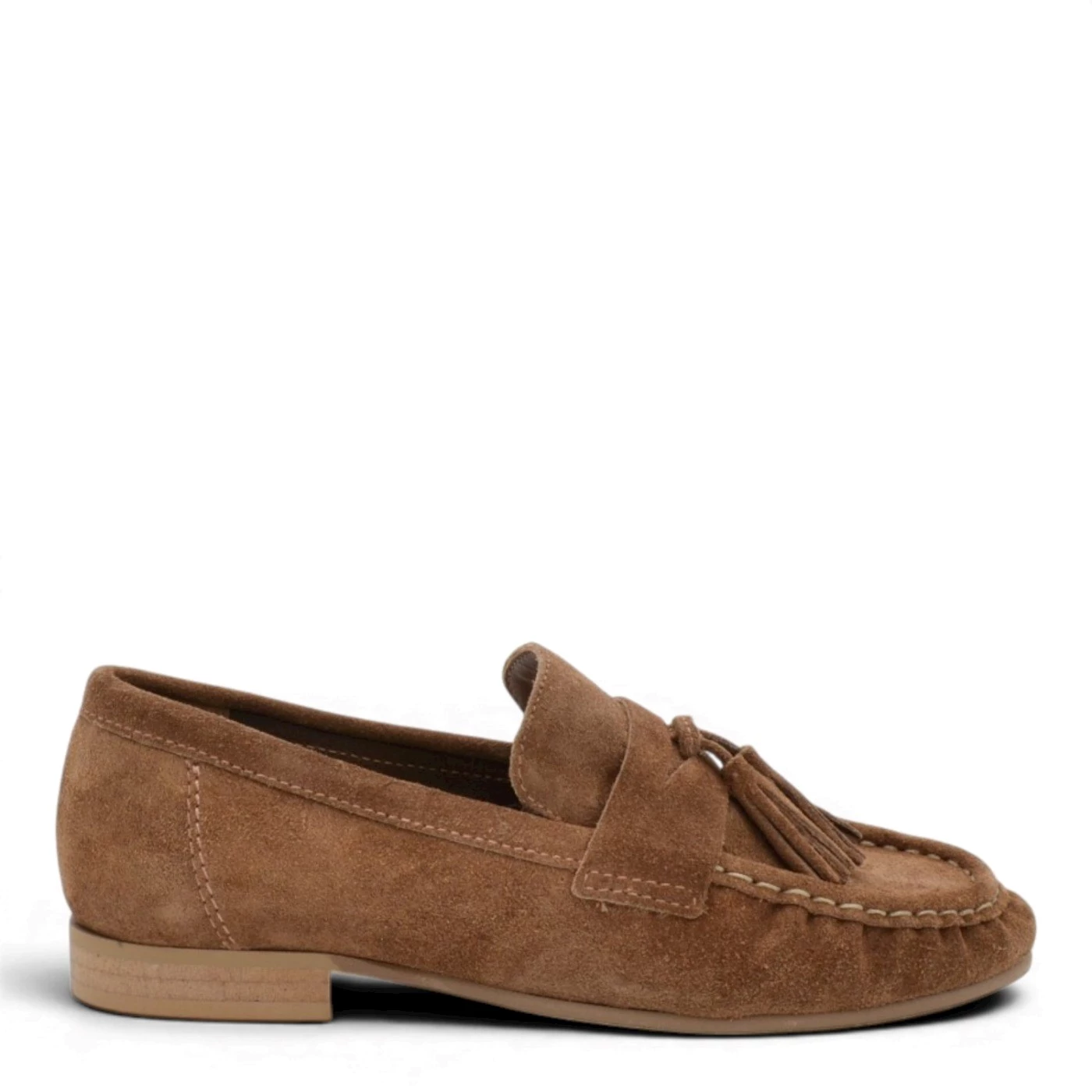 Francesco Brunelli CC 6105 mocassino camoscio bruciato nappine