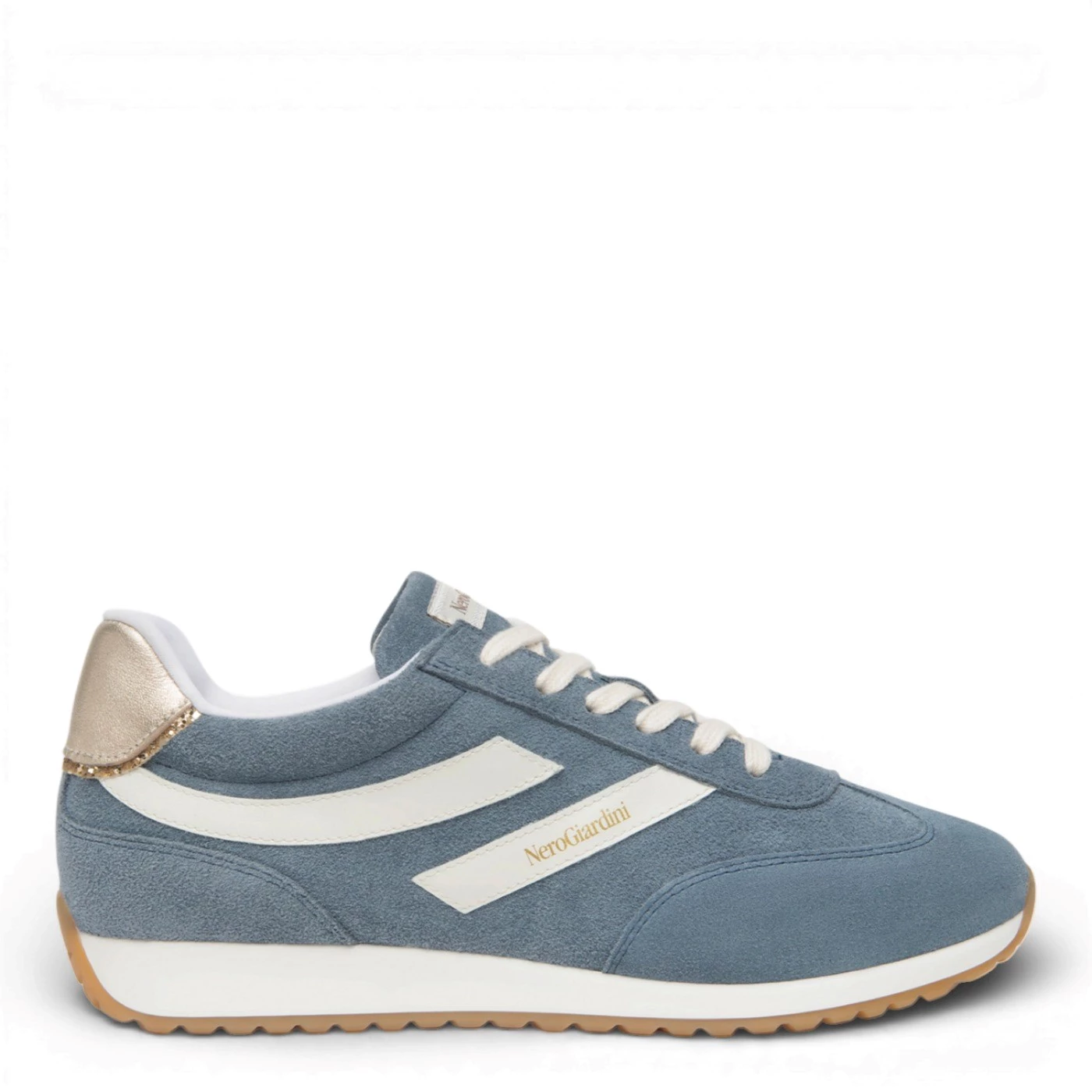 Nero Giardini E615160D sneakers donna in camoscio avio