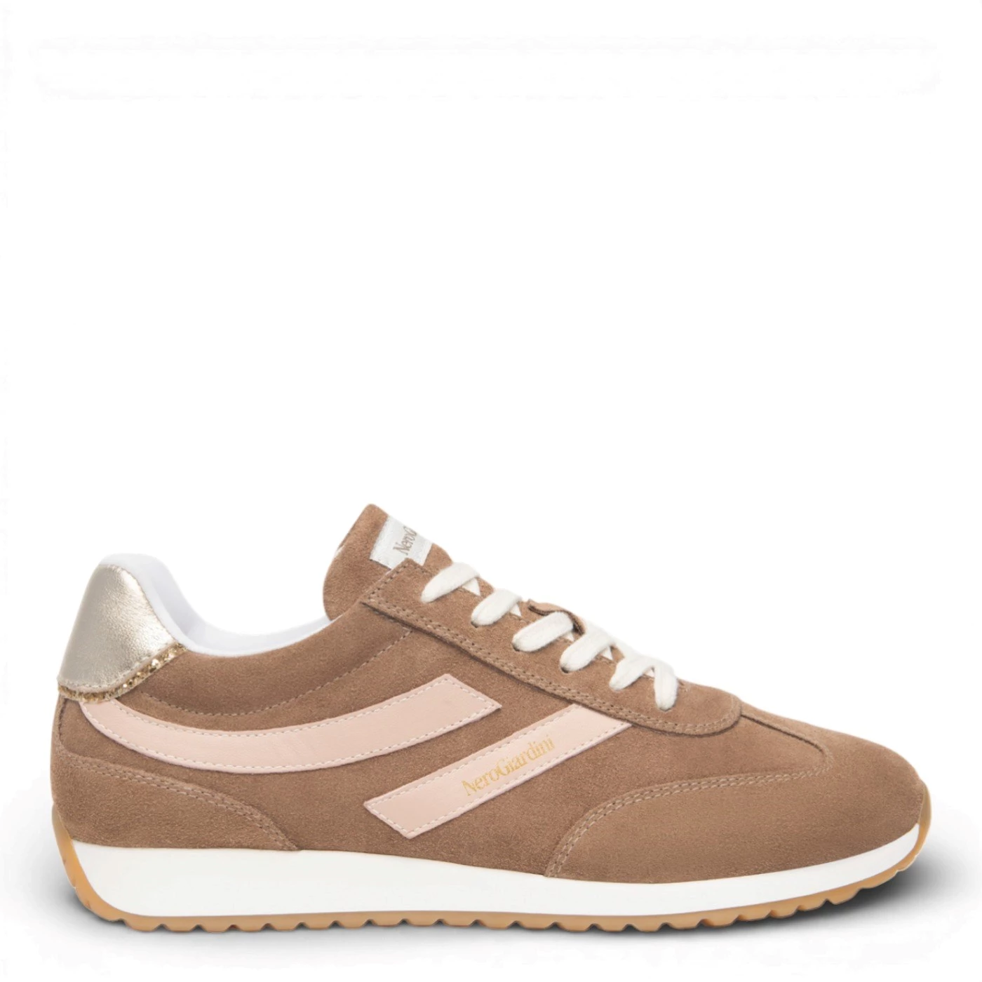 Nero Giardini E615160D sneakers donna in camoscio biscotto