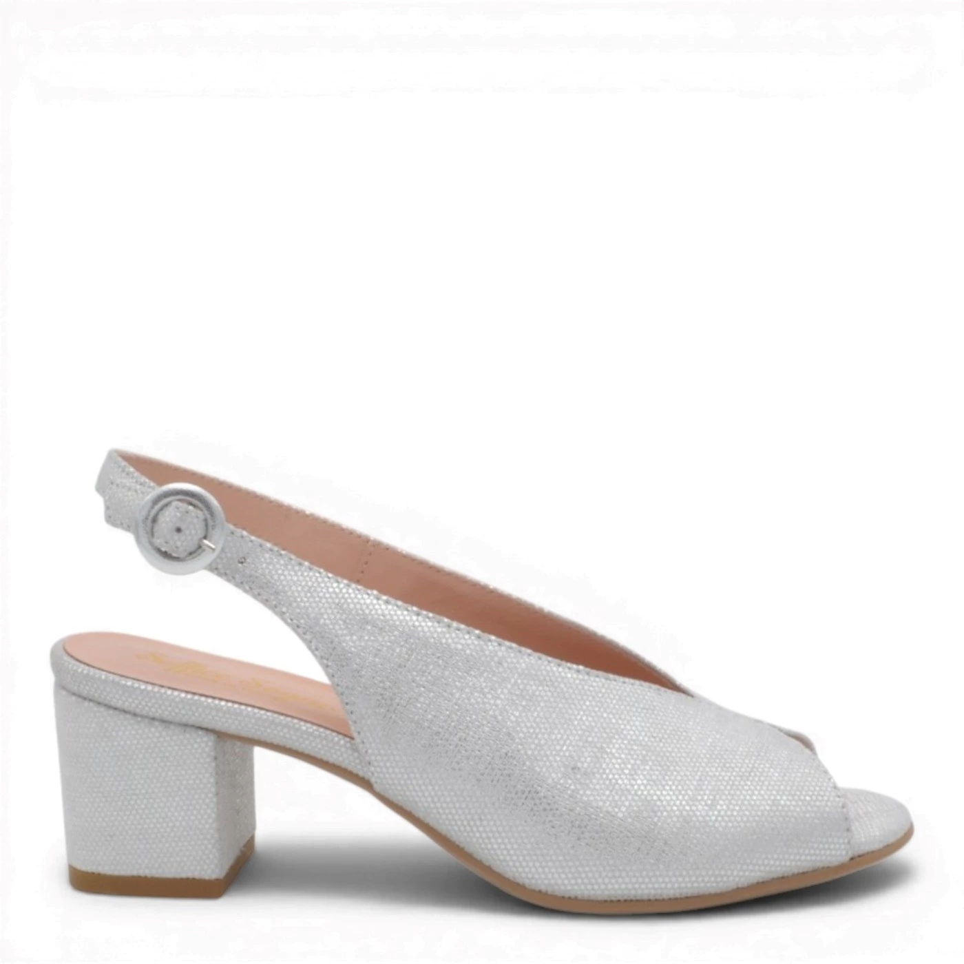Soffice Sogno E5TR601CT sandalo in lurex argento linea confort