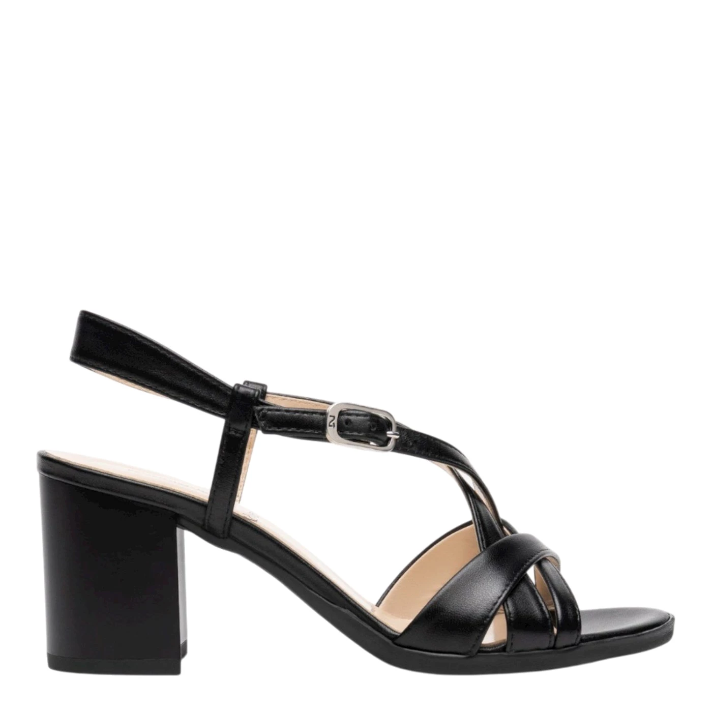 Nero Giardini E615752D sandalo donna pelle nero tacco 7 cm
