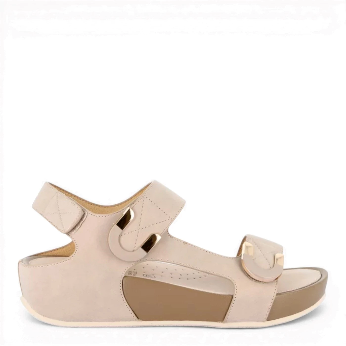 Grunland SA 1996 Dira sandalo donna doppio velcro beige