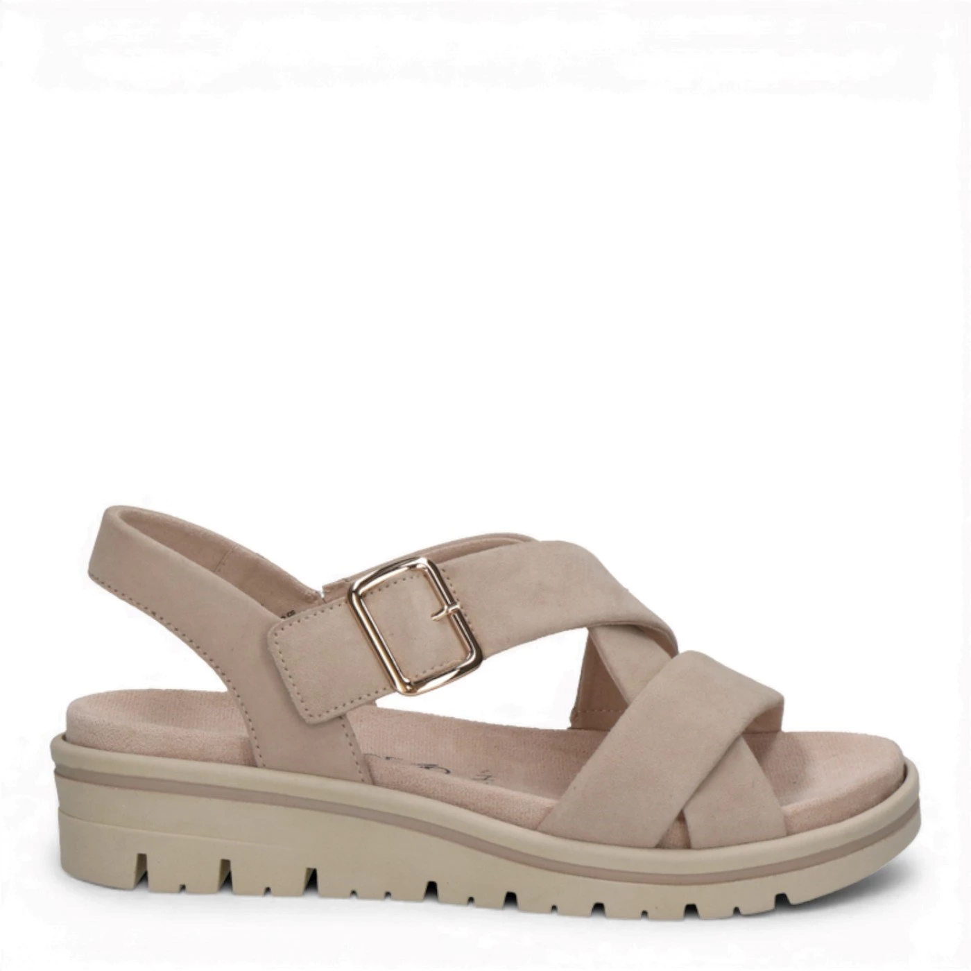 Caprice 28750 sandalo donna nabuk beige plantare estraibile