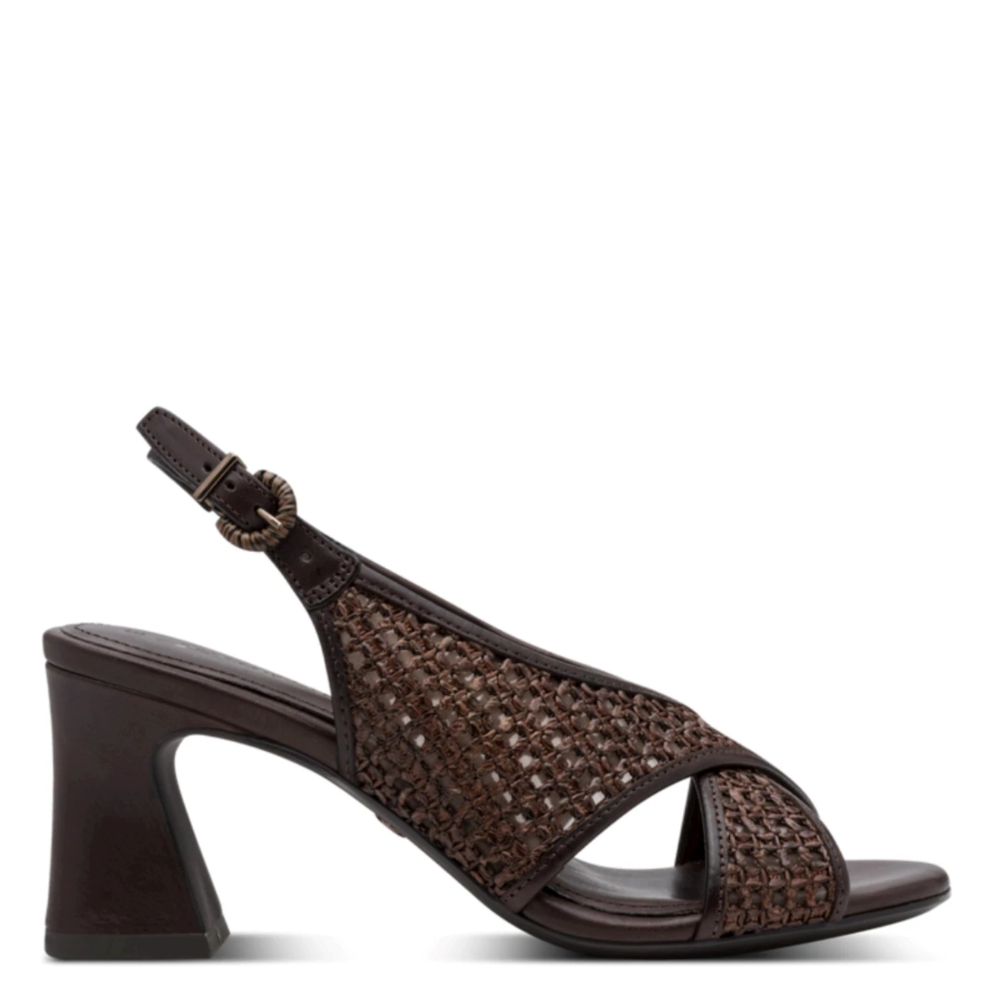 Tamaris 28315 sandalo incrociato cioccolato tacco 7,5 cm